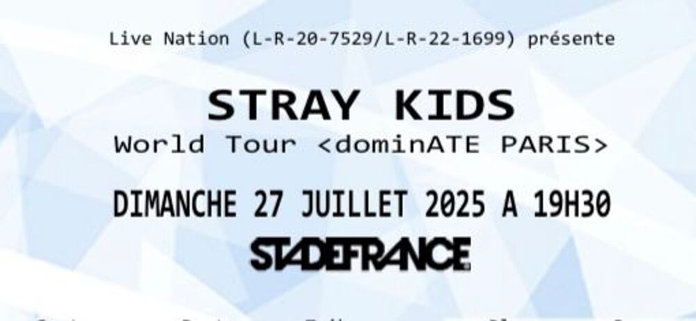Places Stray Kids Billetterie