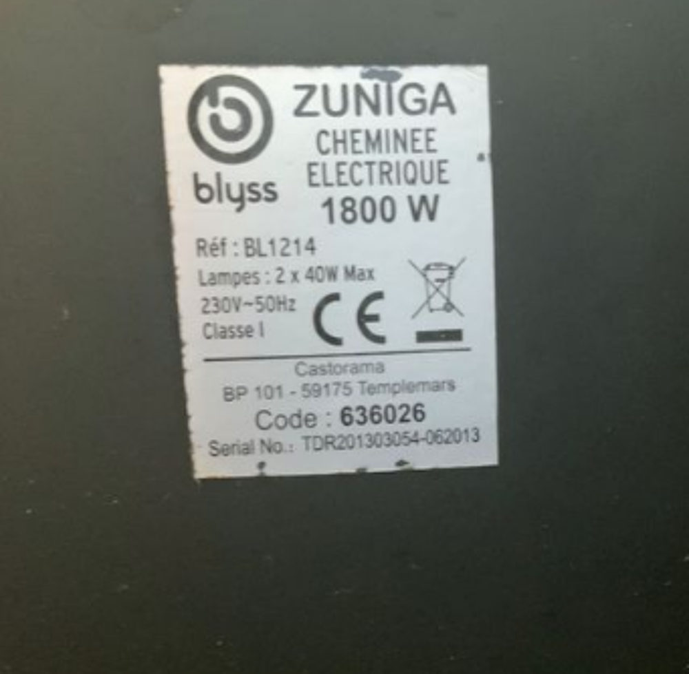 Chemin&eacute;e &eacute;lectrique BLYSS Zuniga 1800 Meubles