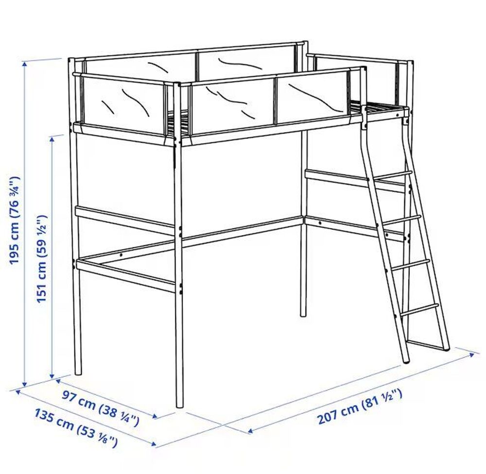 Lit mezzanine VITVAL - IKEA Meubles