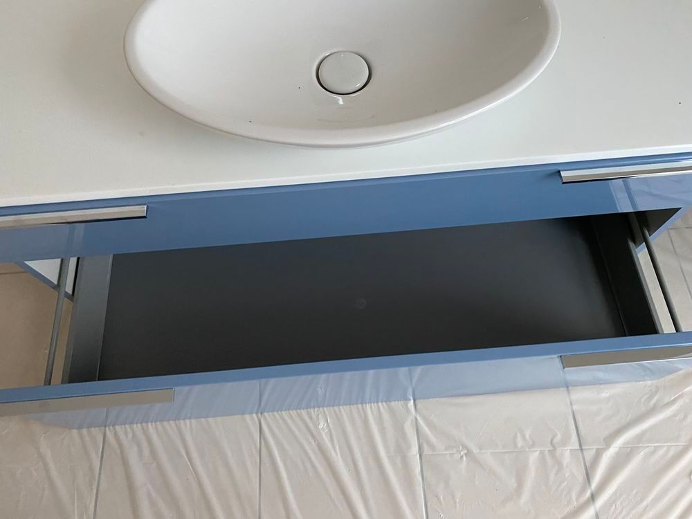 joli meuble de salle de bain simple vasque 120 cm Meubles