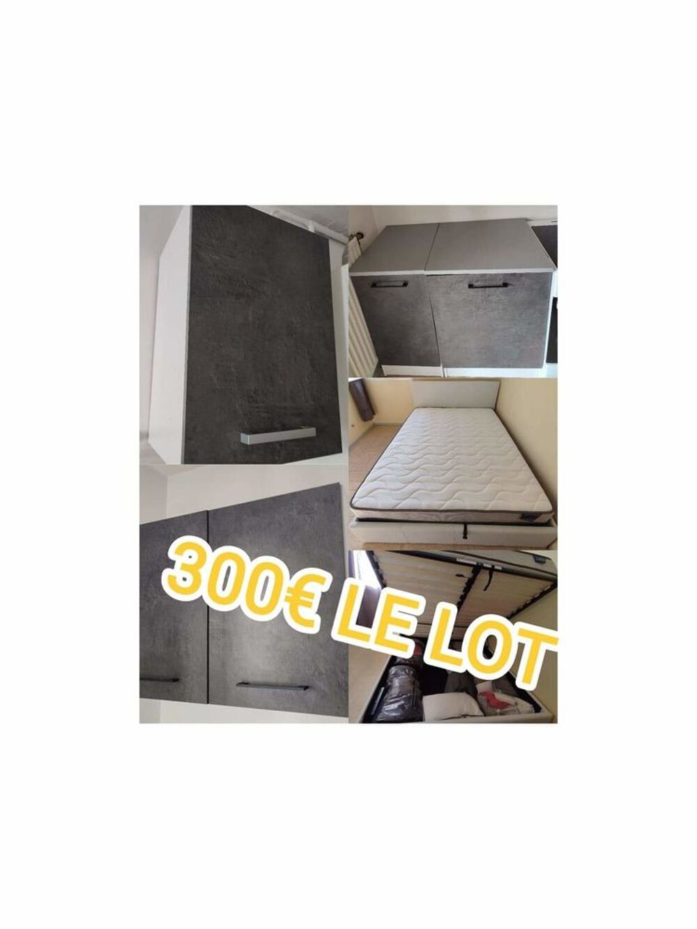 -r&eacute;cup&eacute;rer sur BASTIA
3 &Eacute;l&eacute;ments cuis &amp; Lit-Coffre Meubles