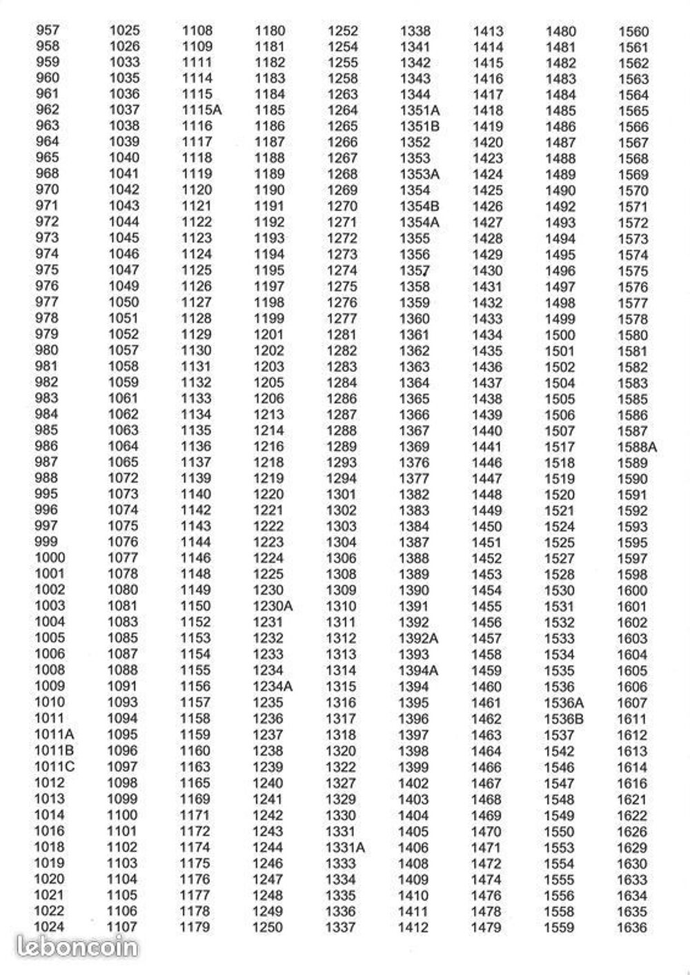 Dispoliste timbres France oblit&eacute;r&eacute;s de 1892 &agrave; 2009
