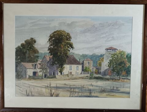 Tableau Aquarelle signée 60 Rennes (35)