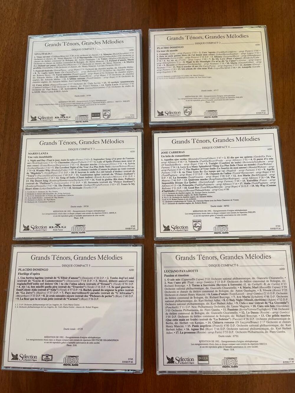 Coffret 6 CD Grands T&eacute;nors. CD et vinyles