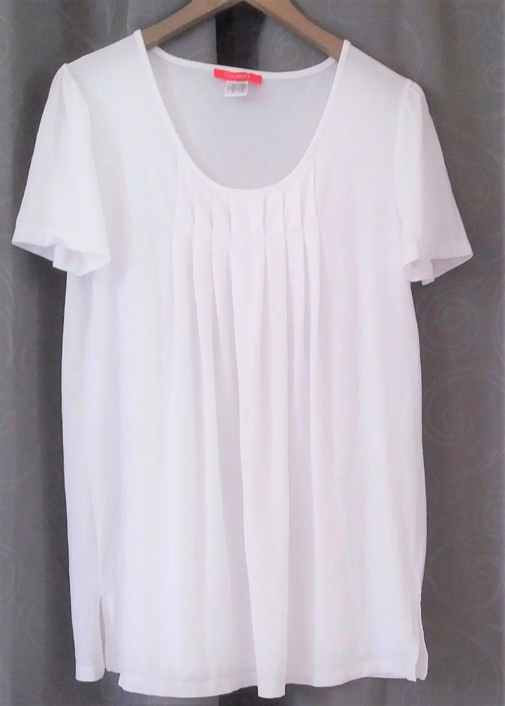 tunique blanche a plis ou tunique de plage - T 38 - 40 / 40 Vêtements