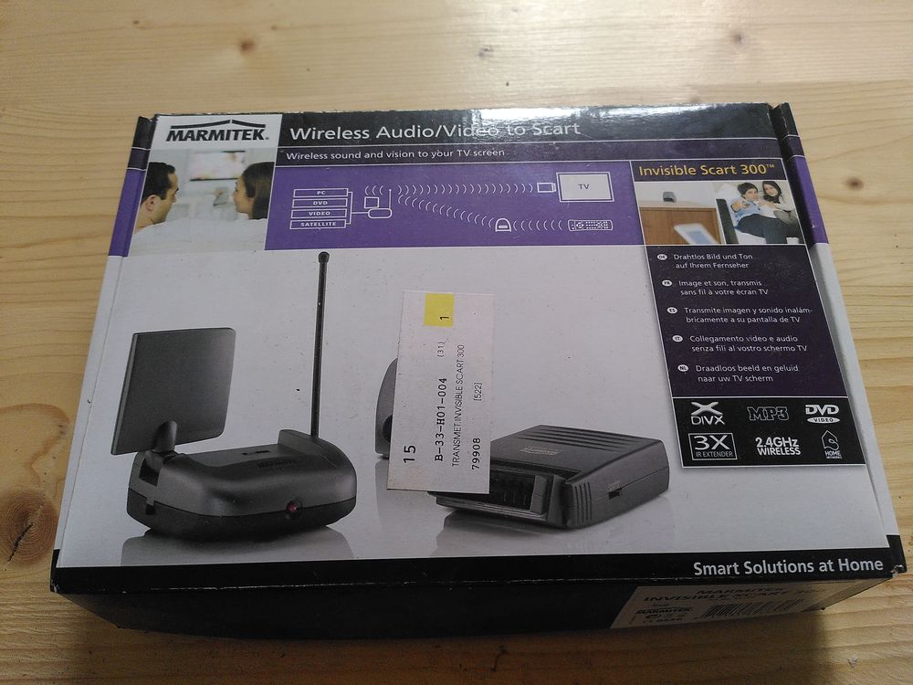 Marmitek Invisible Scart 300 transmetteur vid&eacute;o sans fil p&eacute;r Photos/Video/TV