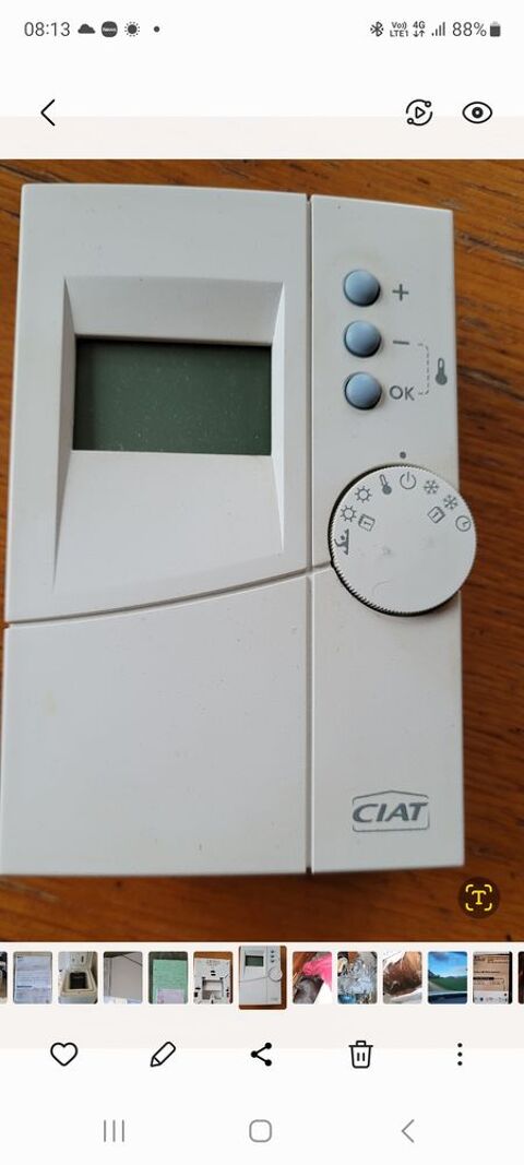  Commande murale filaire CIAT  PAC AQUALIS et AQUALIS CALEO 50 Le Pont-de-Claix (38)