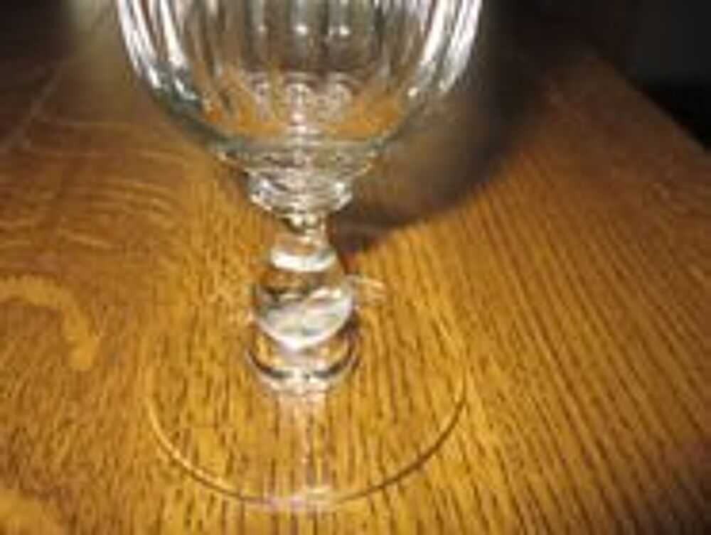 2 verres en cristal pied arrondi vintage Décoration