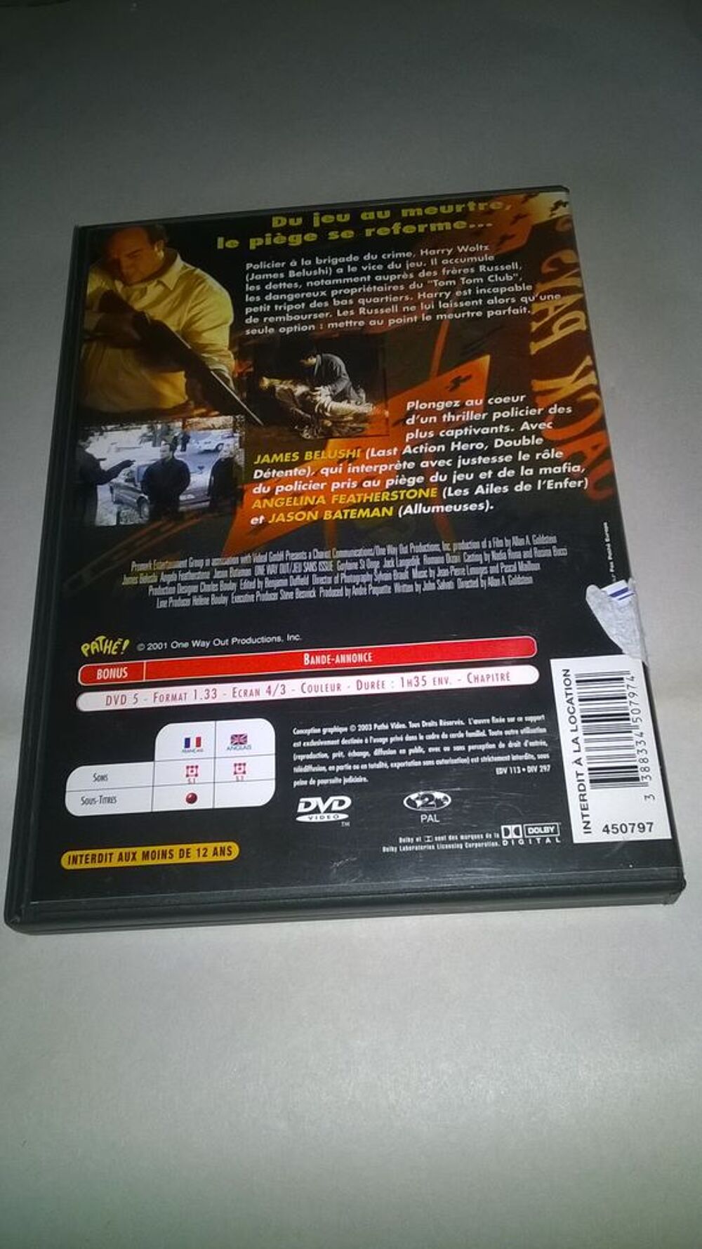 DVD jeu sans issue
jason bateman
2003
Excellent etat
Fra DVD et blu-ray