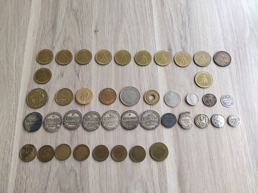 Pi&egrave;ces/jetons collection 