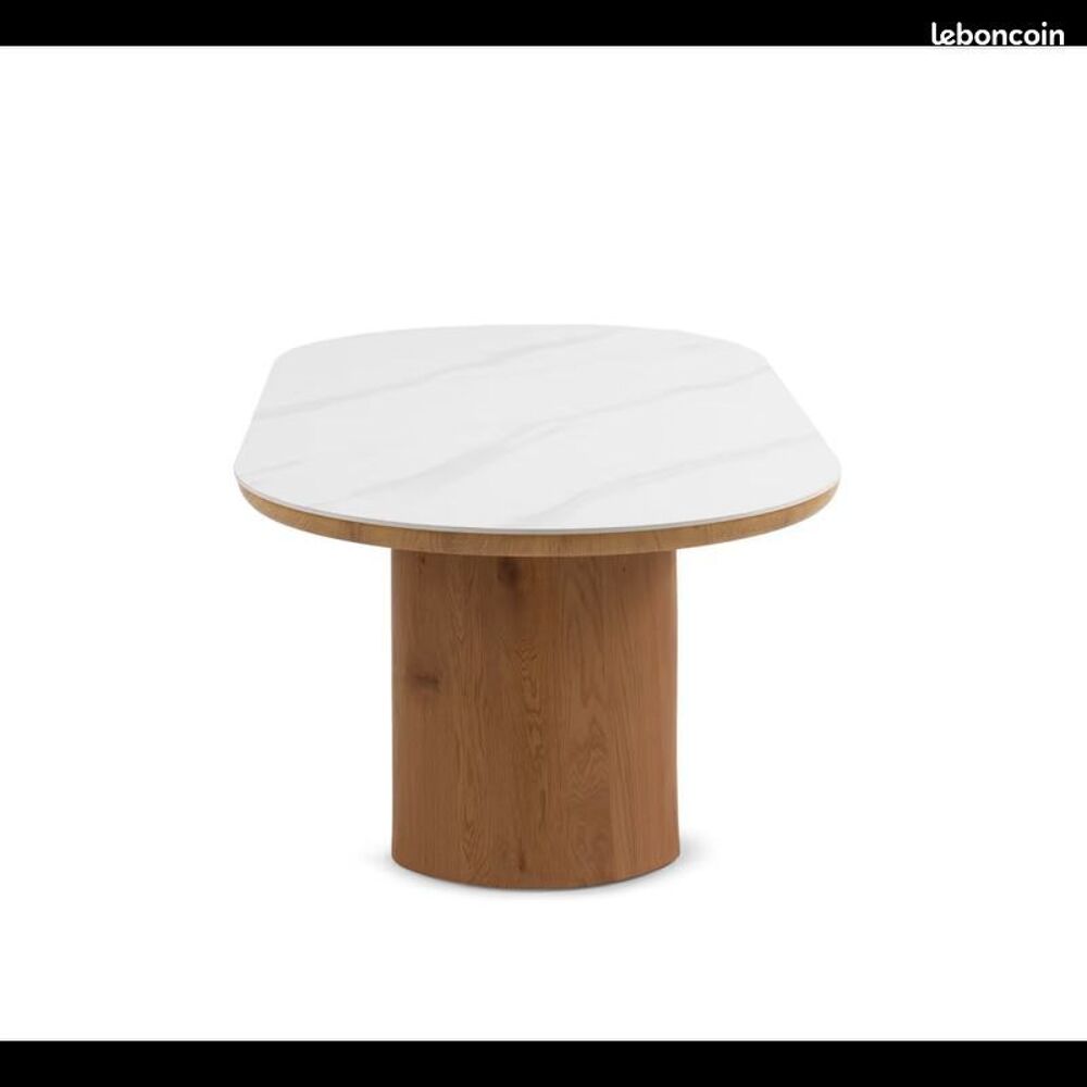 Table en c&eacute;ramique/ch&ecirc;ne Meubles