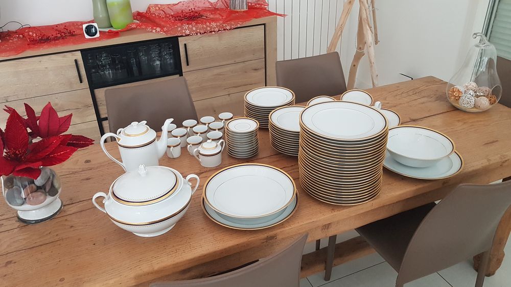 service de table bleu de france Décoration