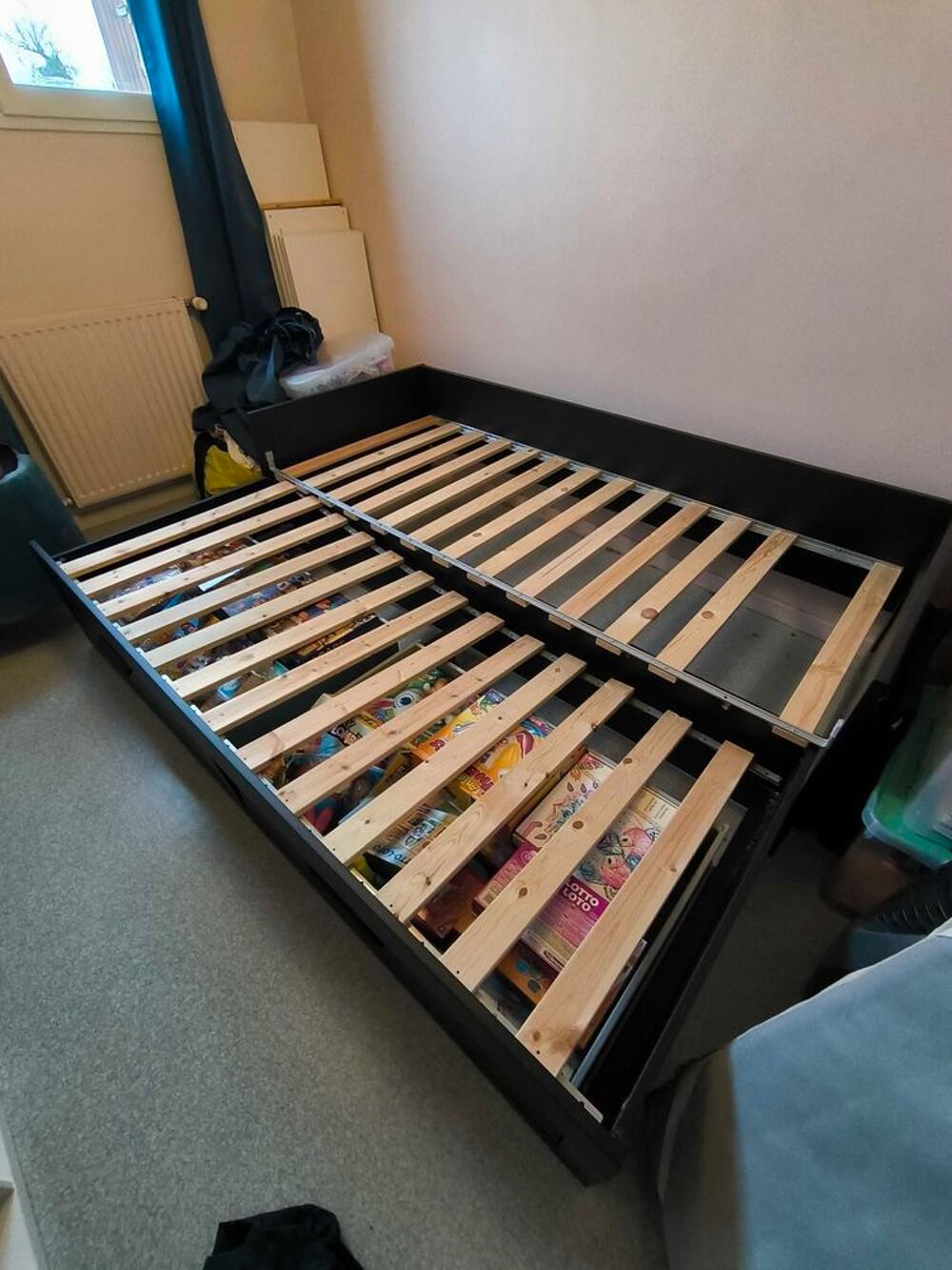 Lit+banquette+Ikea+BRIMNES+avec+matelas,+couette+et+draps Meubles