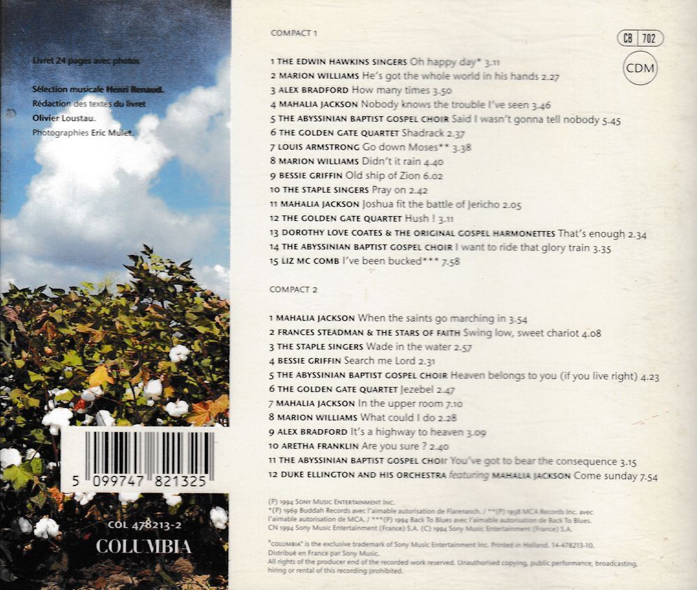 CD L'&Acirc;me Du Gospel - La Lumi&egrave;re Du Peuple Noir CD et vinyles