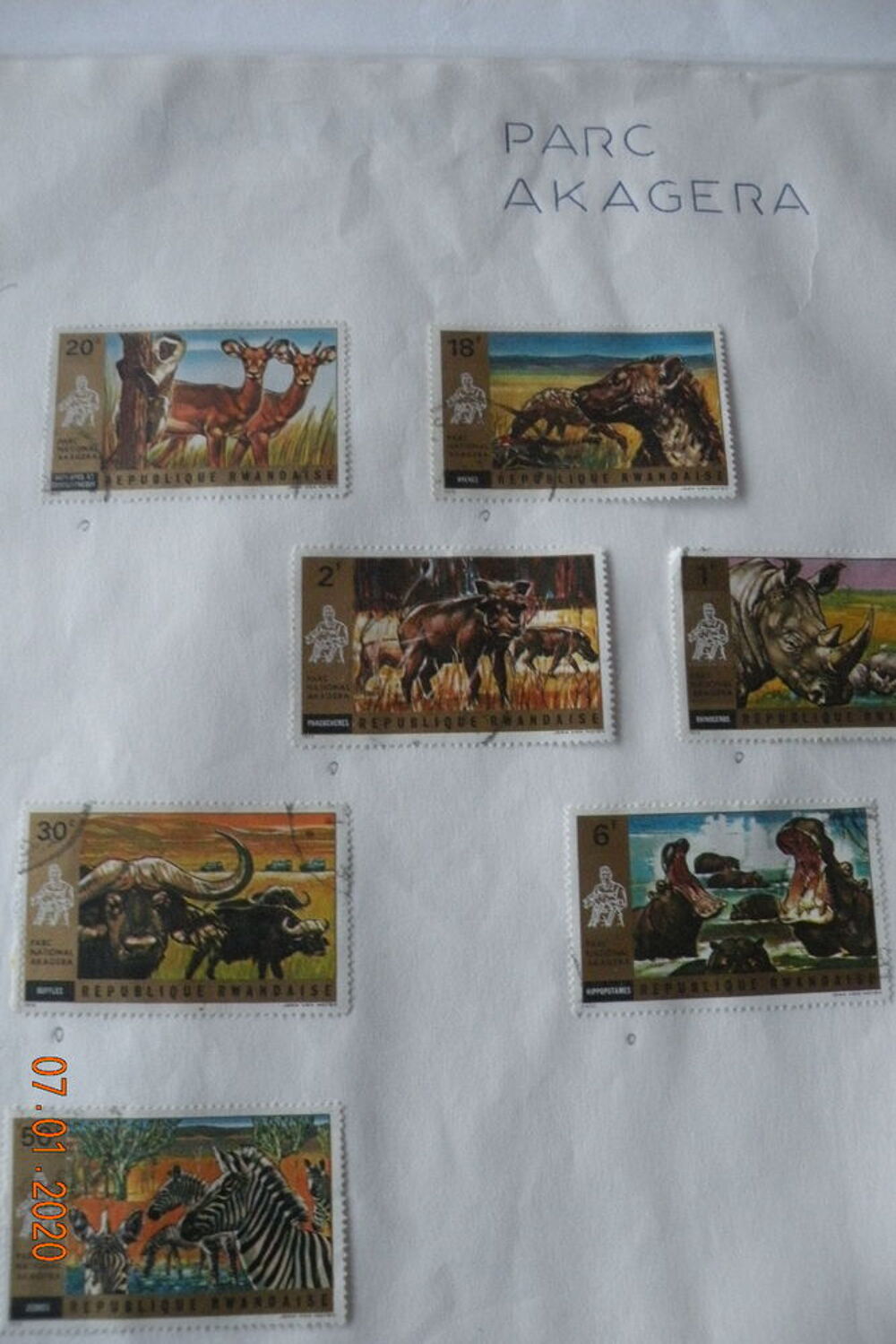 280 timbres Rwanda 