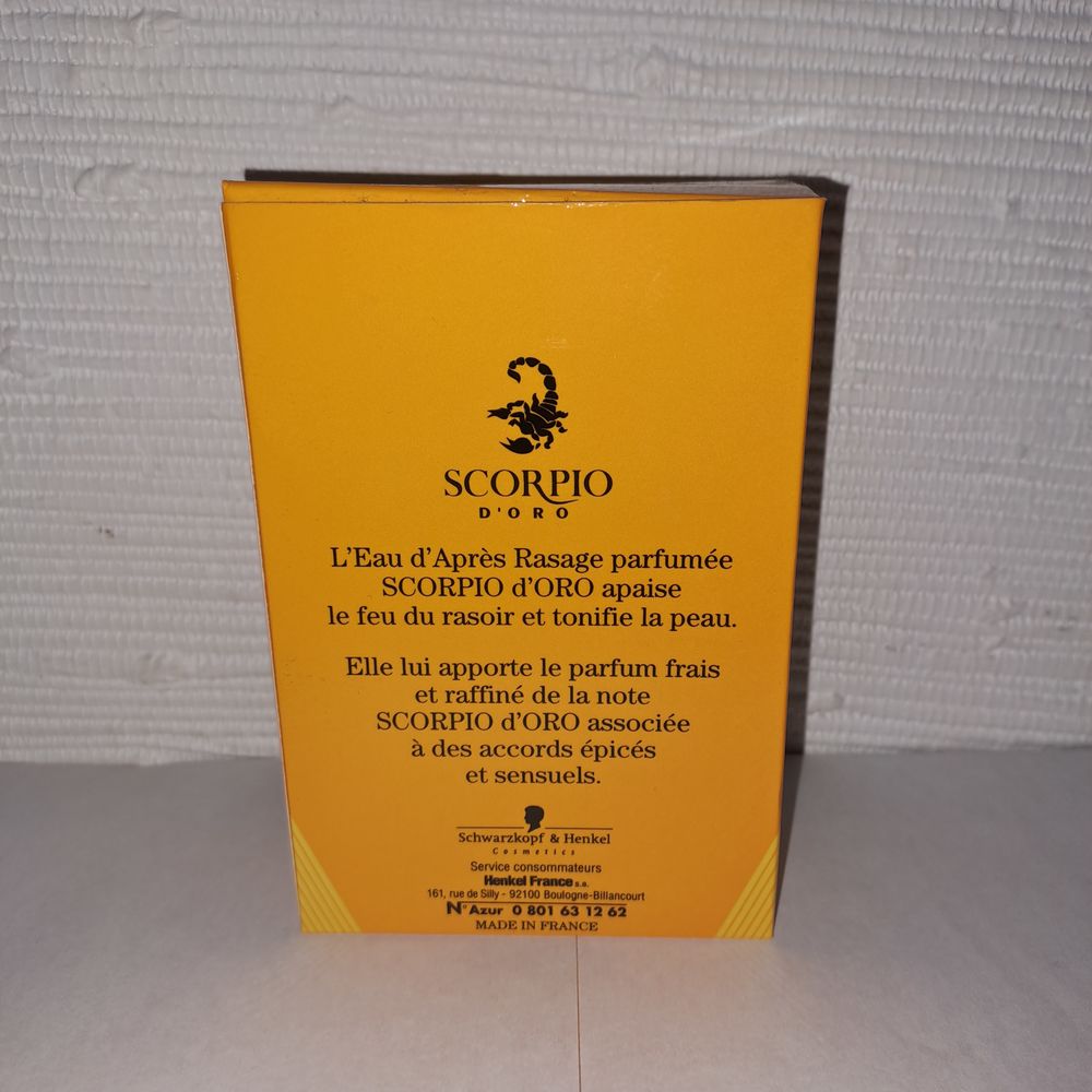 Apr&egrave;s rasage Scorpio D'ORO 100ml neuf 