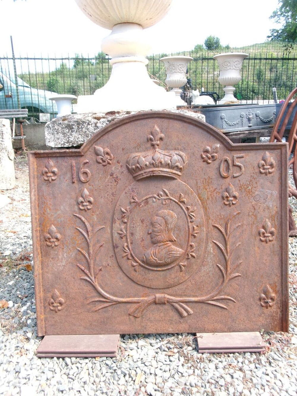 Plaque de chemin&eacute;e en fonte Décoration