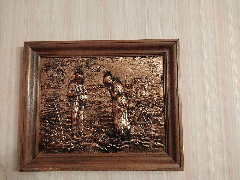 Tableau 52x42 sc&egrave;ne de r&eacute;colte Décoration