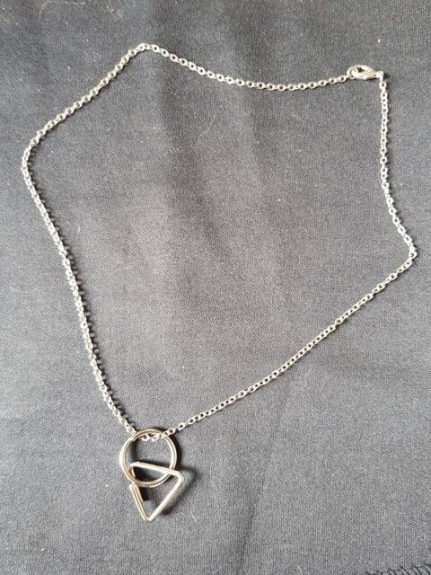 Collier casse-t�te metal argent� neuf chaine 46 cm 3 e 3 Viriat (01)
