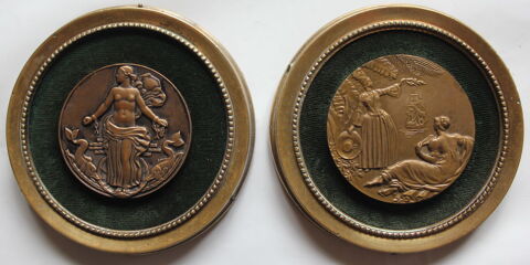 M�dailles bronze Paquebot Transatlantique French Line 1950 150 Issy-les-Moulineaux (92)