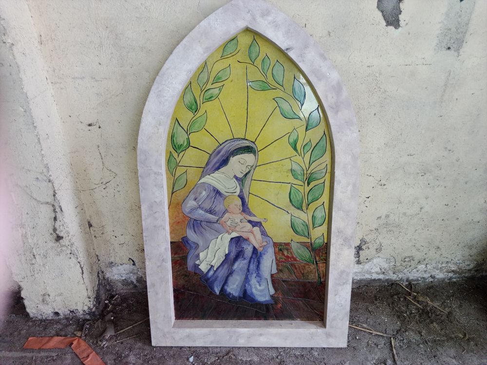 peinture sur verre facon vitrail Décoration