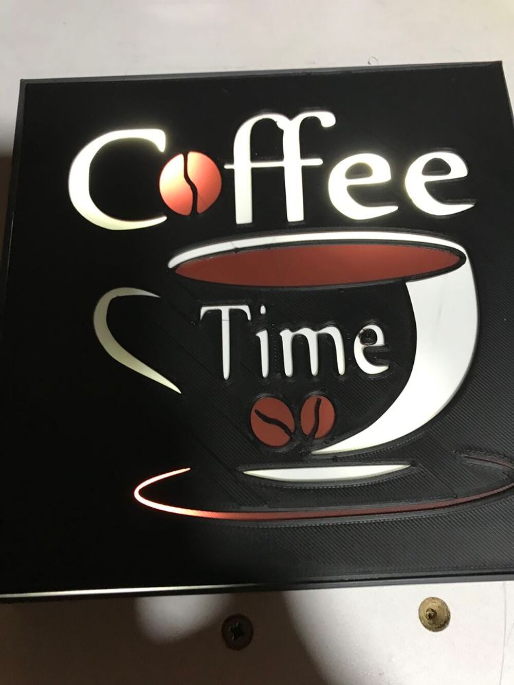 Lampe COFFE TIME &eacute;clairage strip leds &agrave; pile ou usb Dcoration