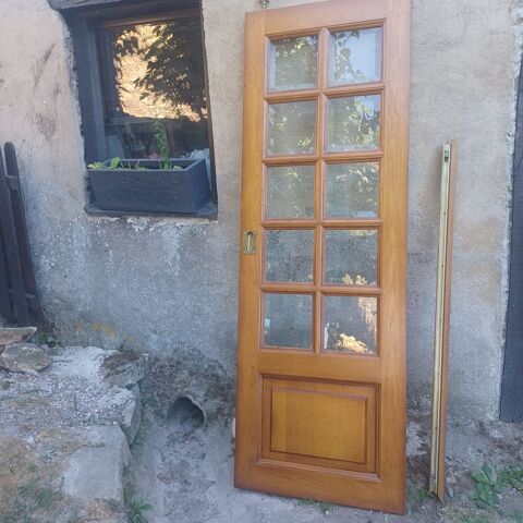 Porte bois coulissante vitrée 70 La Selve (12)