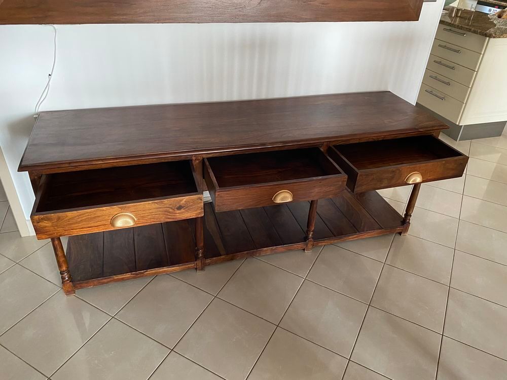 console bois 3 tiroirs Meubles