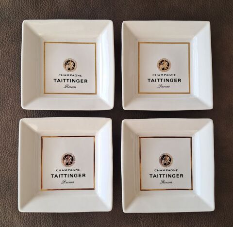 Lot de 4 ramasse monnaie vide poche publicitaire Taittinger Mauguio-Carnon-Plage (34)