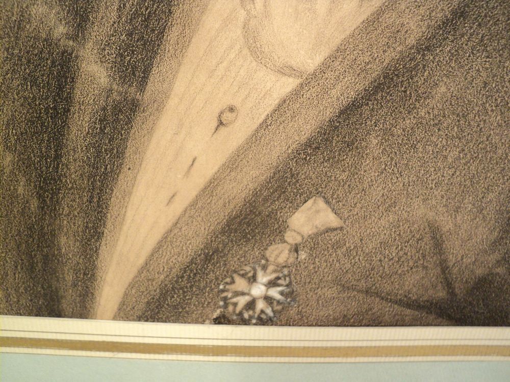Dessin Portrait Homme M&eacute;daille L&eacute;gion d'Honneur 1er Empire Décoration