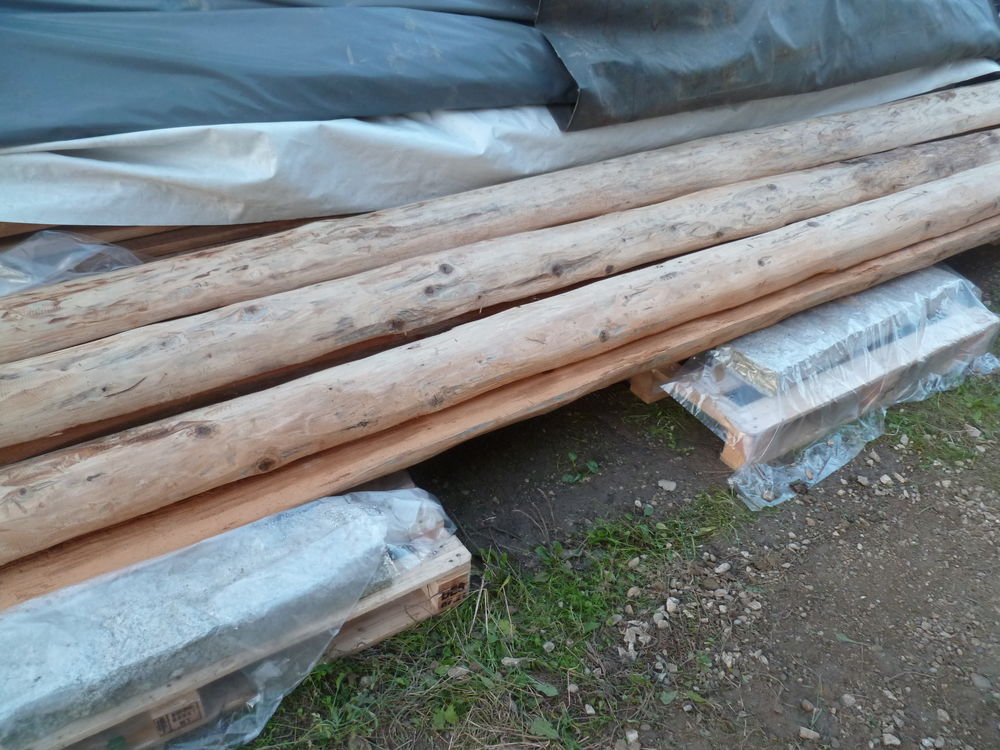 Poutres sapins, vieux bois, demie rondes r&eacute;nov&eacute;es Bricolage