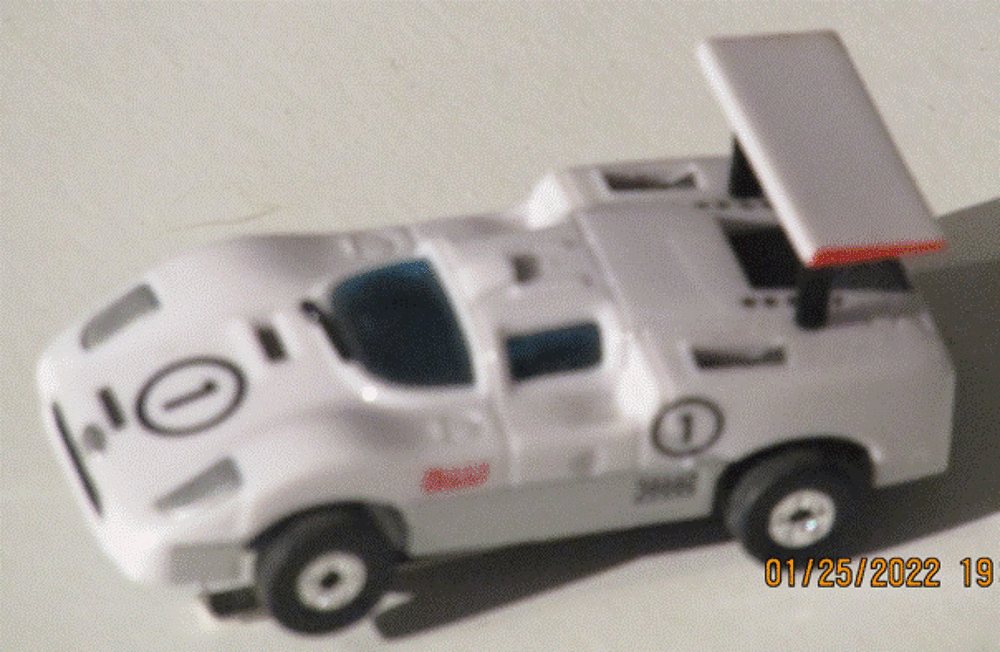 Tr&egrave;s rare Autoworld T-Jet Chaparral 2F blanche Jeux / jouets