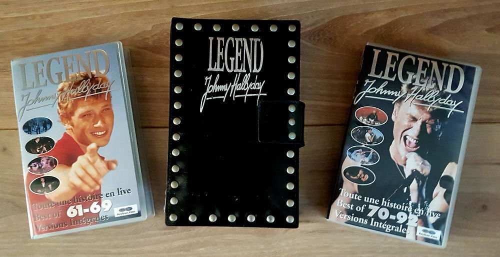 Coffret VHS Johnny Hallyday " Legend " DVD et blu-ray