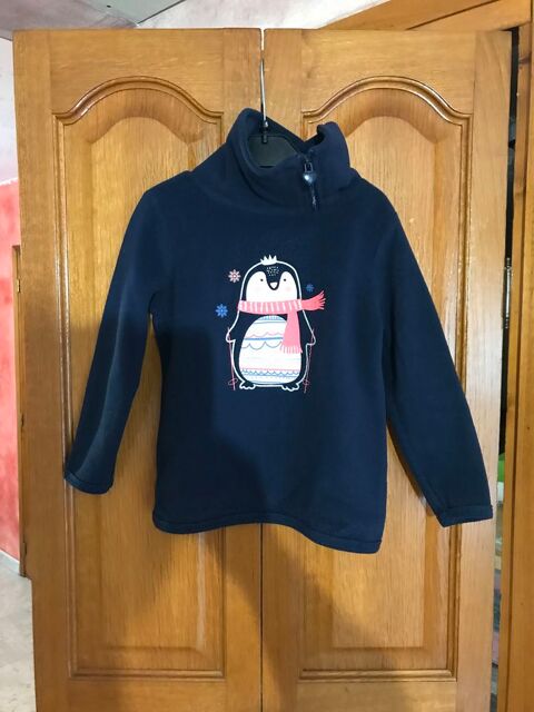 sweat polaire enfant fille motif pingouin   Palomino 3 Saleilles (66)