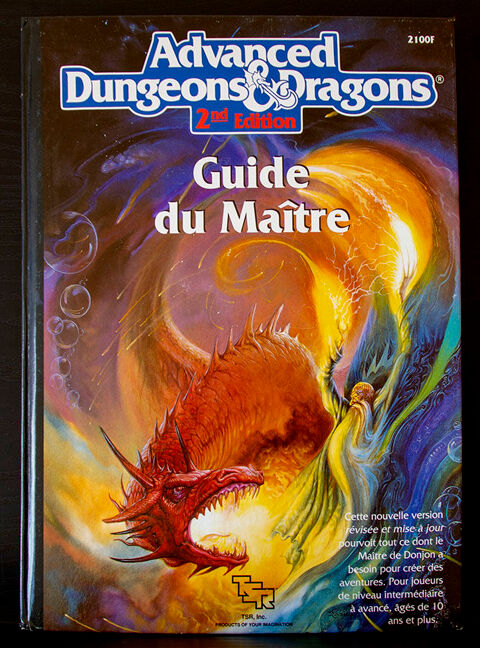 AD&D 2ieme Edition 2100F Guide du Maître TSR 1991  100 Dunkerque (59)