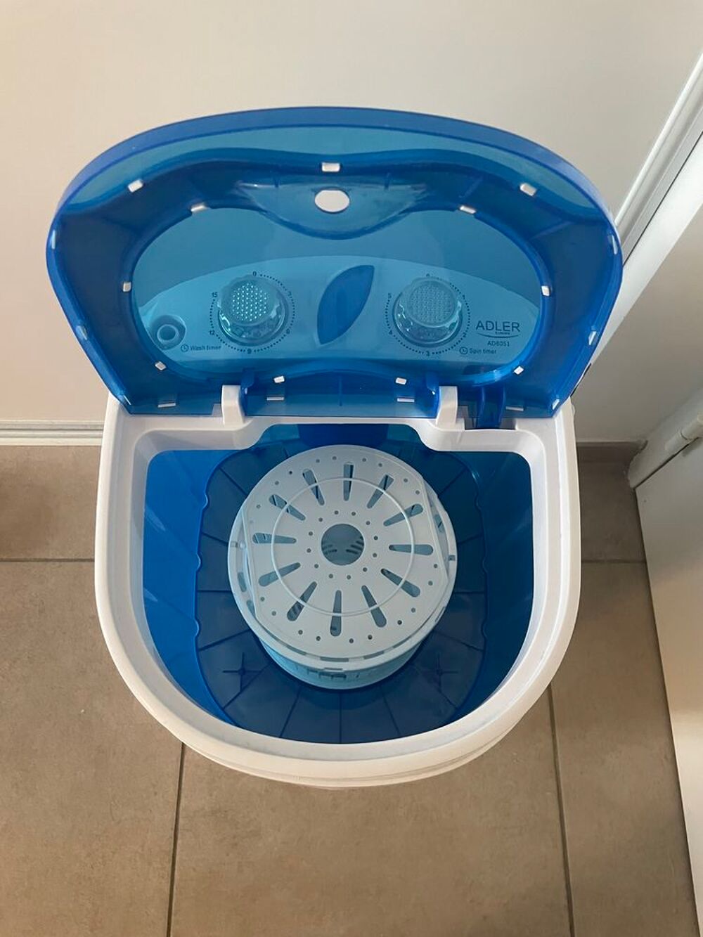 Machine &agrave; Laver (Blanc/Bleu) Adler AD8051 Electroménager