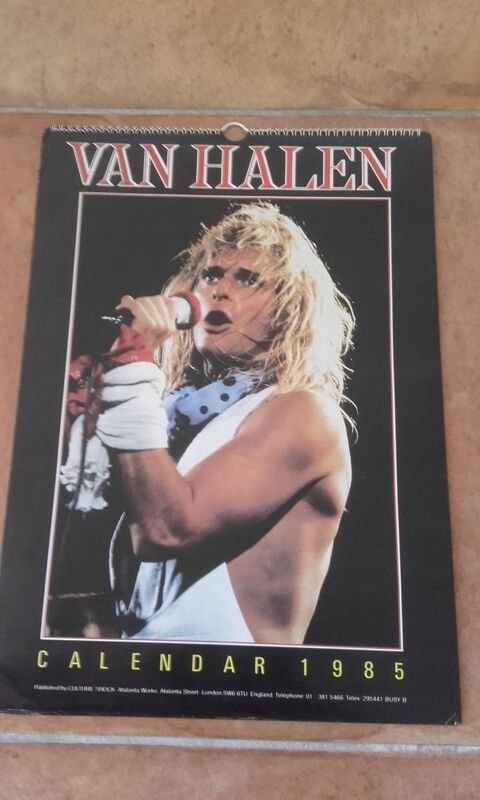 Van Halen : Calendrier Officiel / Official Calendar 1985 80 Angers (49)