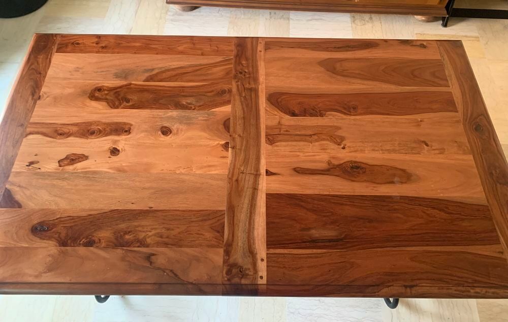 table en bois et fer forg&eacute; Meubles