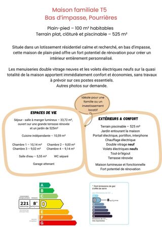  Maison à vendre 5 pièces 100 m²
