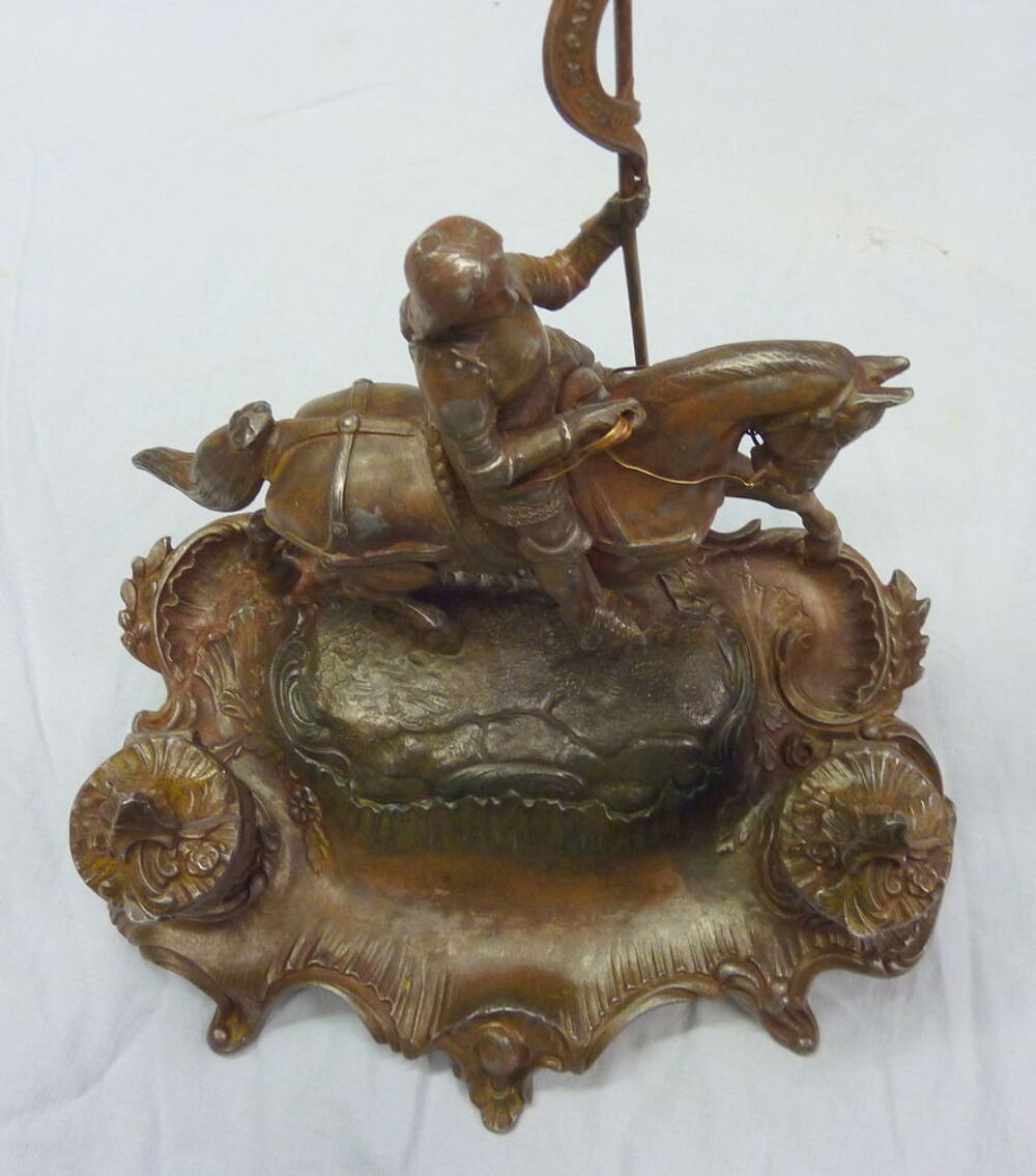 Encrier ancien Jeanne d'ARC la Cavali&egrave;re d'Orl&eacute;ans 