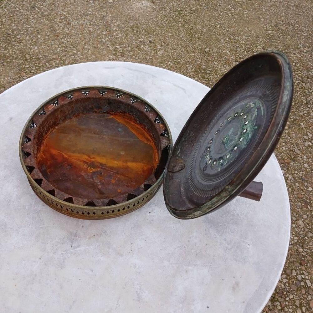 ancienne chaufferette ou bouillotte de lit en cuivre 