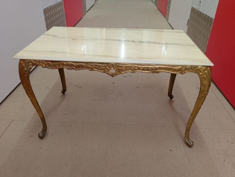 TABLE BASSE, M2TAL DORE ET MARBRE 89 Montpellier (34)