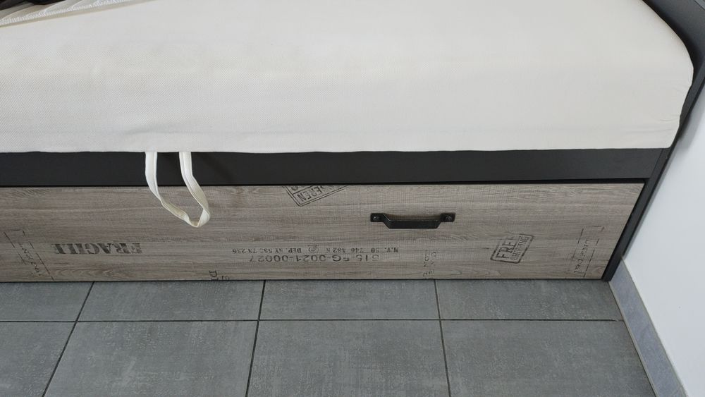 Lit Design 90x190 Enfant/Ado avec son Sommier &amp; Matelas Meubles