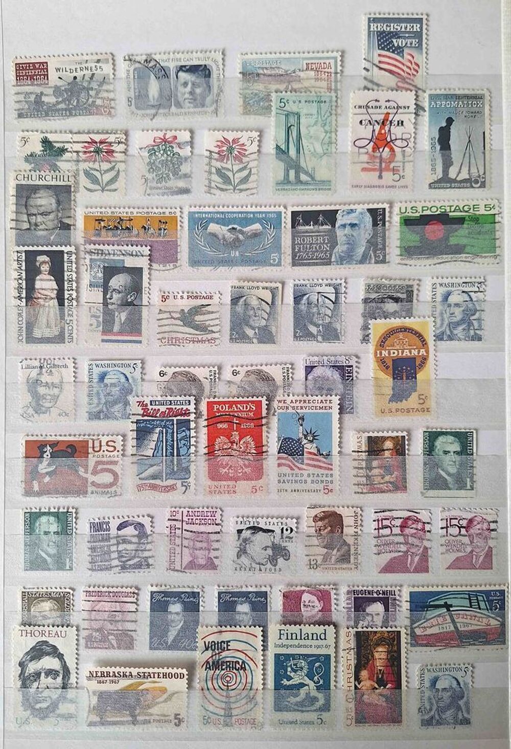 S&eacute;rie de timbres de collection des &Eacute;tats-Unis 