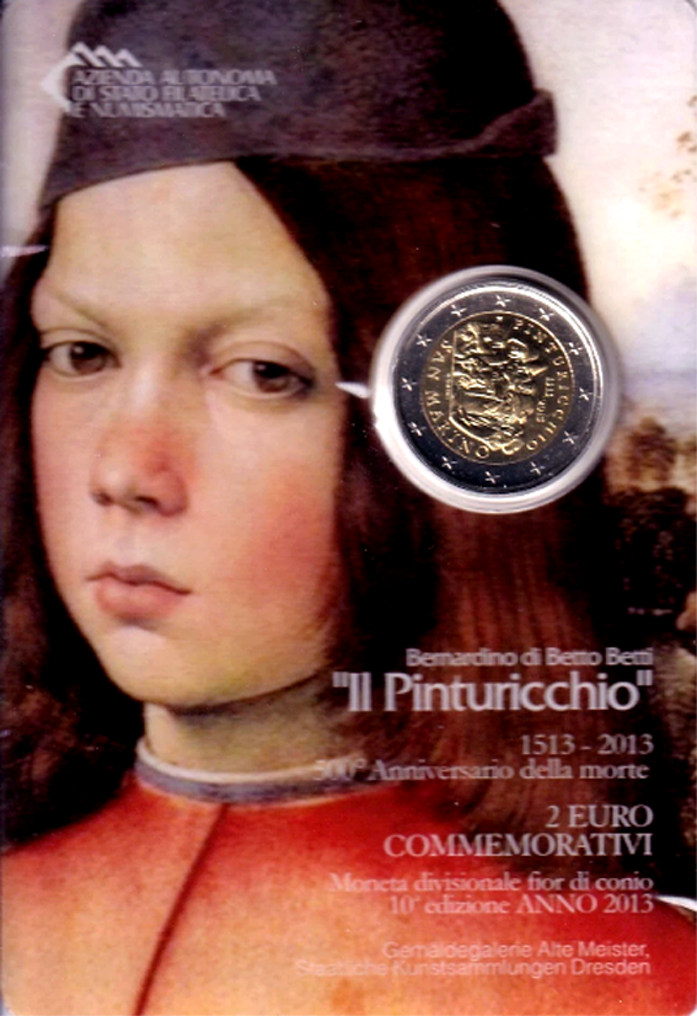 2 euros comm&eacute;morative Il Pinturicchio 2013 