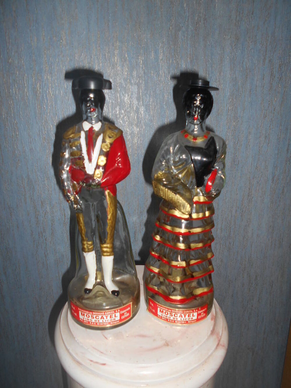 BOUTEILLES d&eacute;coratives " Couple ib&eacute;rique " Décoration