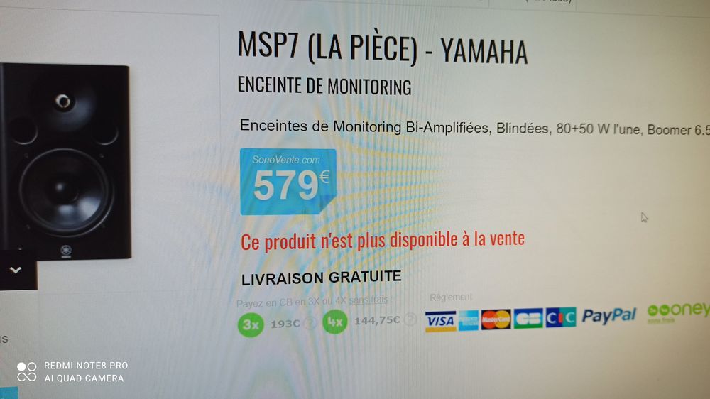 enceintes yamaha neuf Audio et hifi