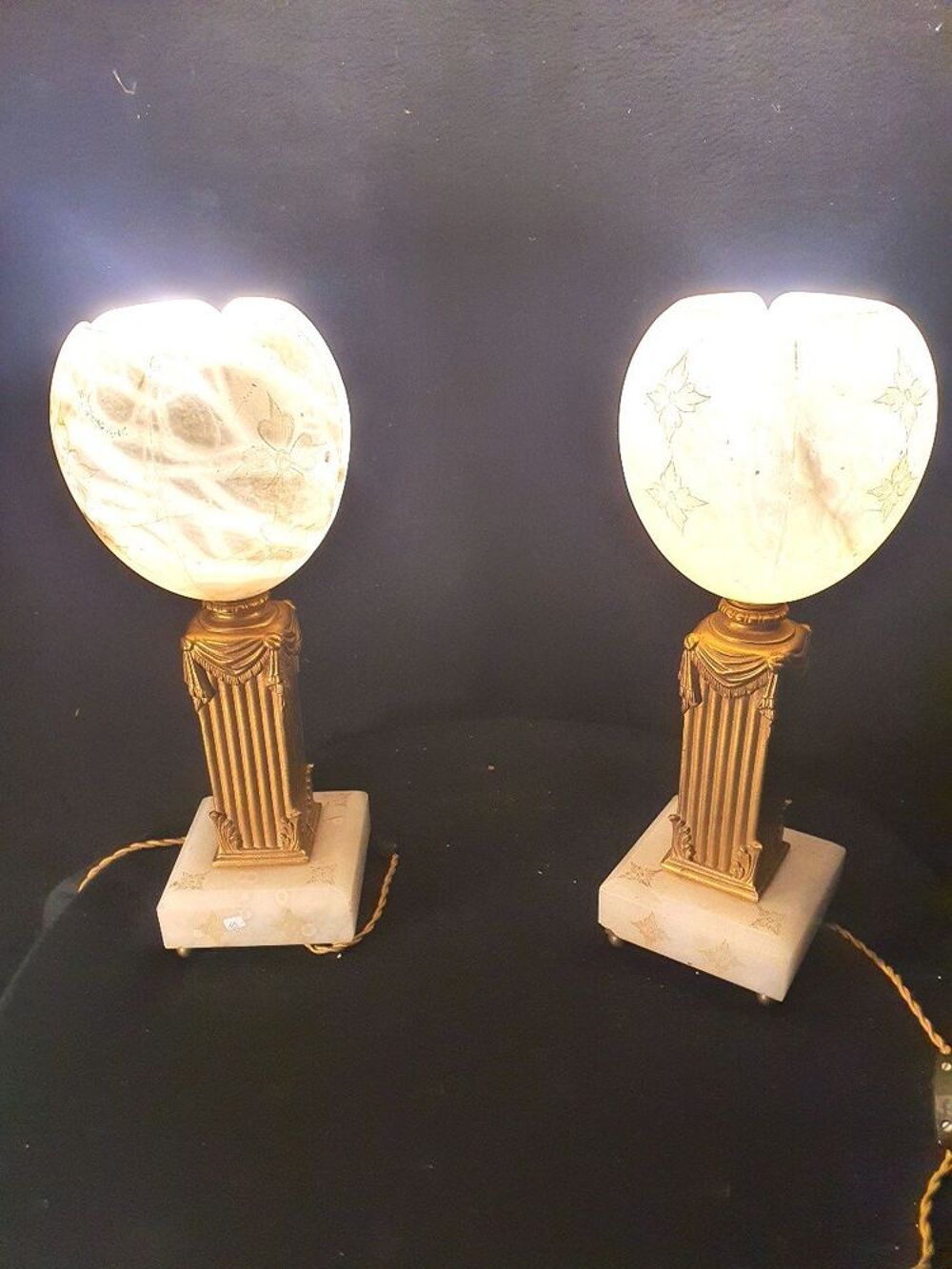 Paire De Lampes Art Nouveau, Art D&eacute;co Dcoration