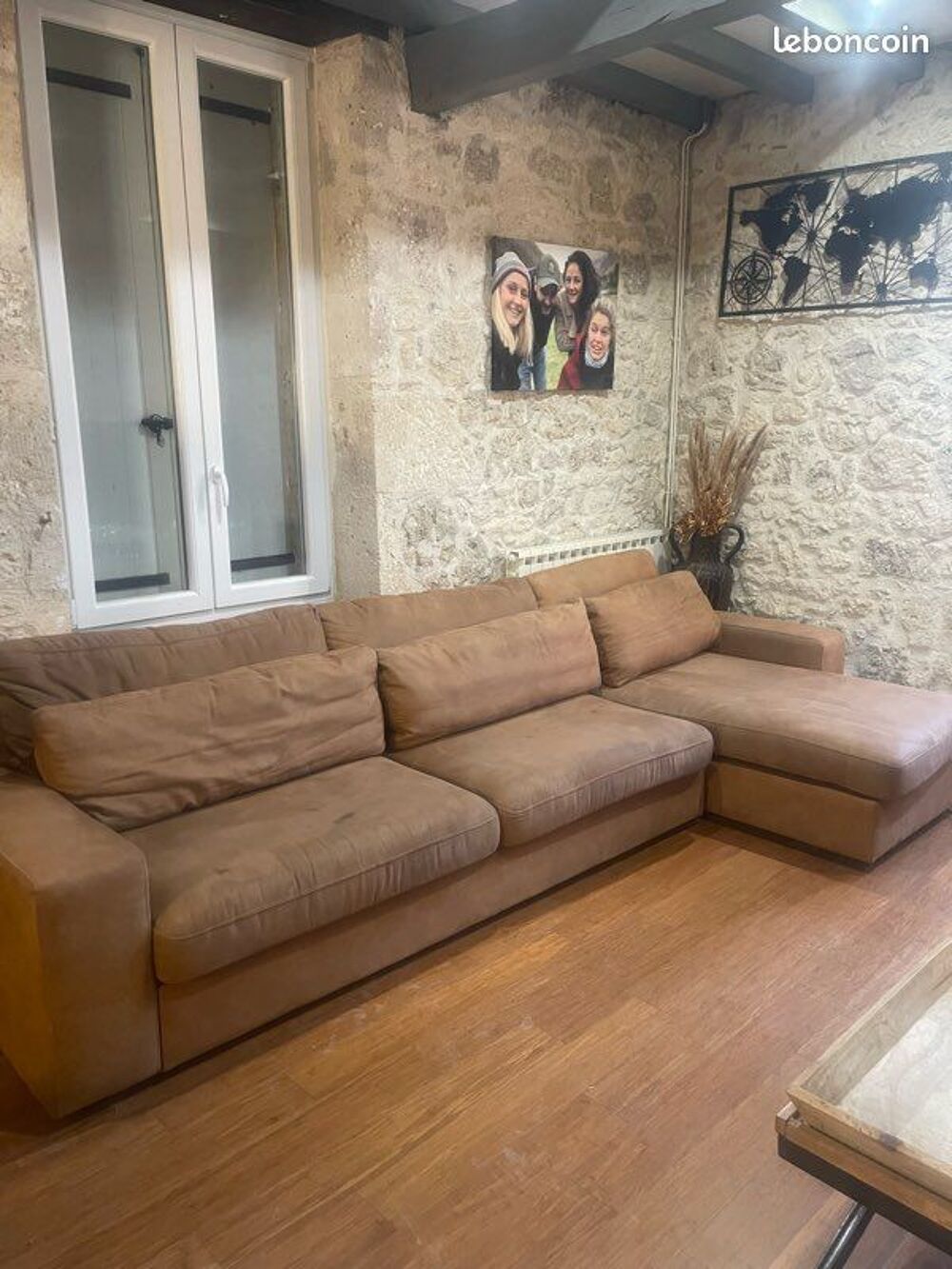 salon d'angle + m&eacute;ridienne Meubles