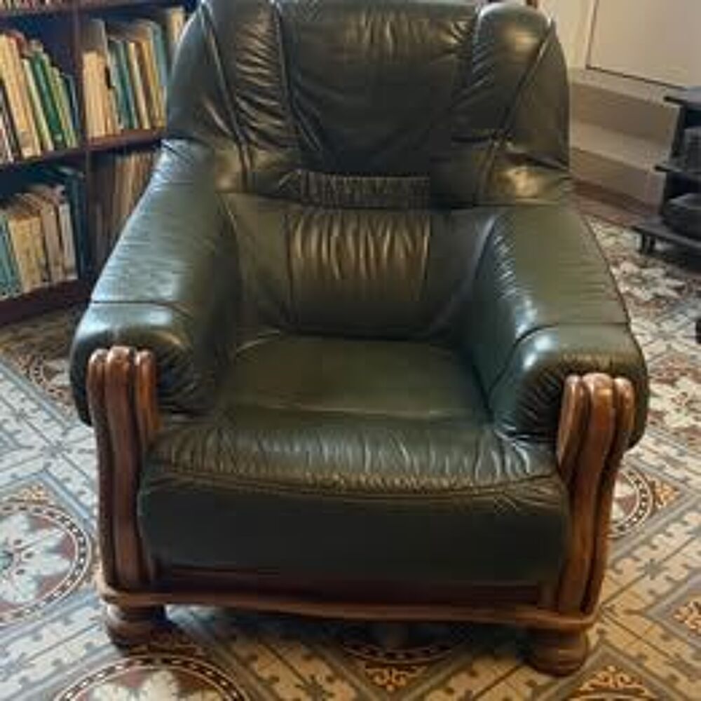 &agrave; donner Fauteuil crapaud cuir vert Meubles